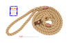 Hand made in the UK from high quality marine rope. 12mm x 1.5mt with leather stop and brass fittings.