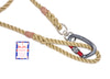 Carabiner rope dog leads for safety and security of your dog. Range of locking carabiners and sizes of lead. From 6mm braid to 12mm marine rope. Made in the UK by kjkropedogleads.co.uk #ropedogleads #carabinerdogleads #safetydogleads #lockingdogleads #ropeleads #dogtraining #workingdogs #dogwalking #braideddogleads