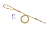 Leads with clip and ring are ideal dog leads as they can be halved in length for roadside use providing greater control of your dog or the longer length dog lead can be carried across your shoulder when your dog is off the lead. #ropedogleads #dogleads #kjkropedogleads #dogtraining #ropeleads #dogtrainingleads