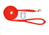 Leads with clip and ring are ideal dog leads as they can be halved in length for roadside use providing greater control of your dog or the longer length dog lead can be carried across your shoulder when your dog is off the lead. #ropedogleads #dogleads #kjkropedogleads #dogtraining #ropeleads #dogtrainingleads