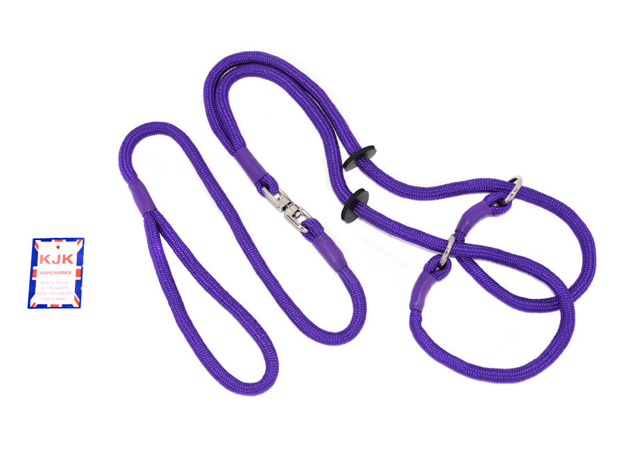 8mm Diameter x 1.5M Braid Brace Slip Lead with Swivel - With Rubber Stops - 8mm Diameter x 1.5M Braid Brace Slip Lead with Swivel - With Rubber Stops. Perfect for two dogs that like to spin. #ropedogleads #gundogleads #kjkropedogleads #dogtraining #bracedogleads 