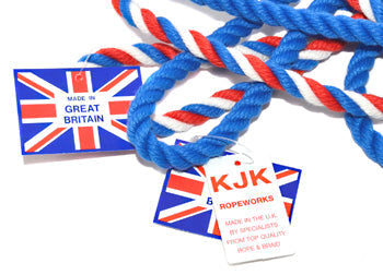 8mm Diameter x 1.5M Rope Brace Slip Lead with Swivel - With Leather Stops - Brass Fittings Code 025B