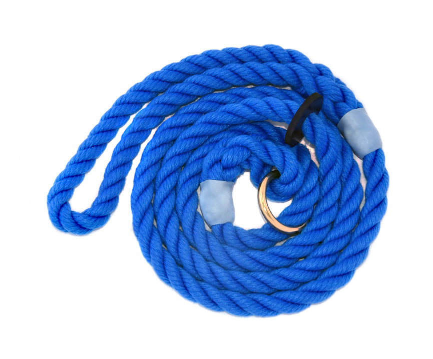 Split Lead Rope KJK Ropeworks - 12mm Diameter Rope Slip Lead With Rubber Stop