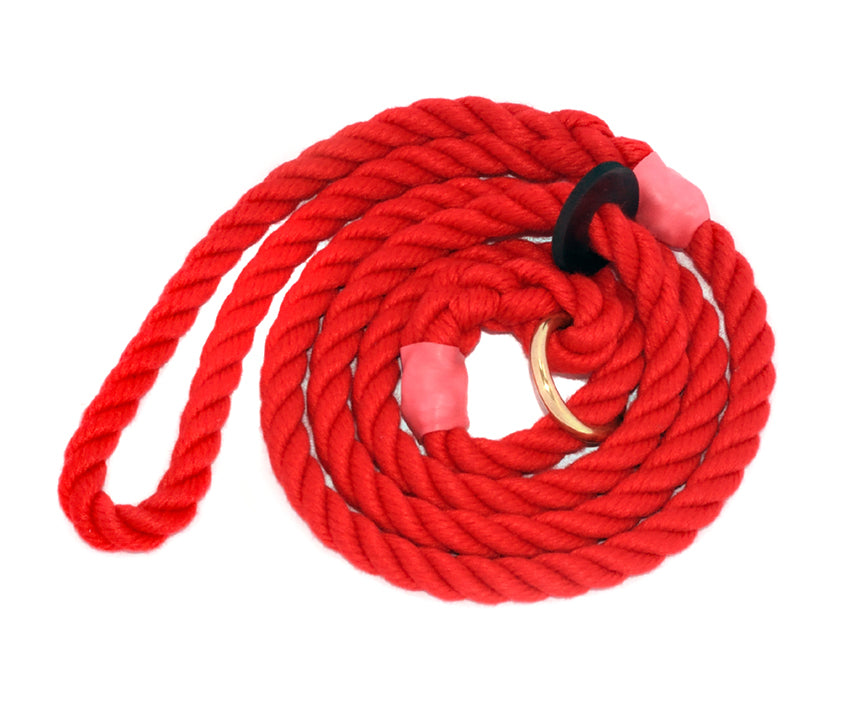 12mm Lead Line Rope KJK Ropeworks - 12mm Diameter Rope Slip Lead With Rubber Stop
