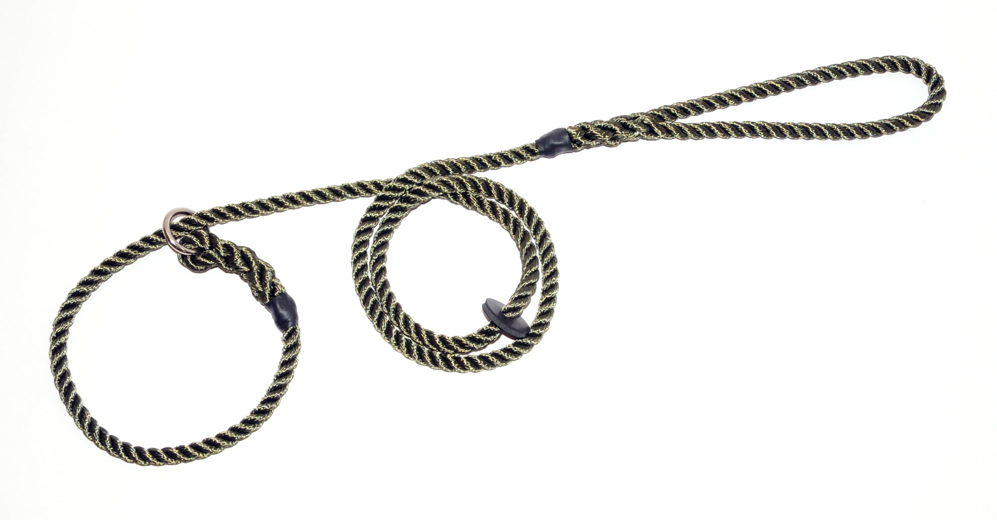 8mm Diameter Rope Slip Lead With Rubber Stop - Nickel Plated Fittings