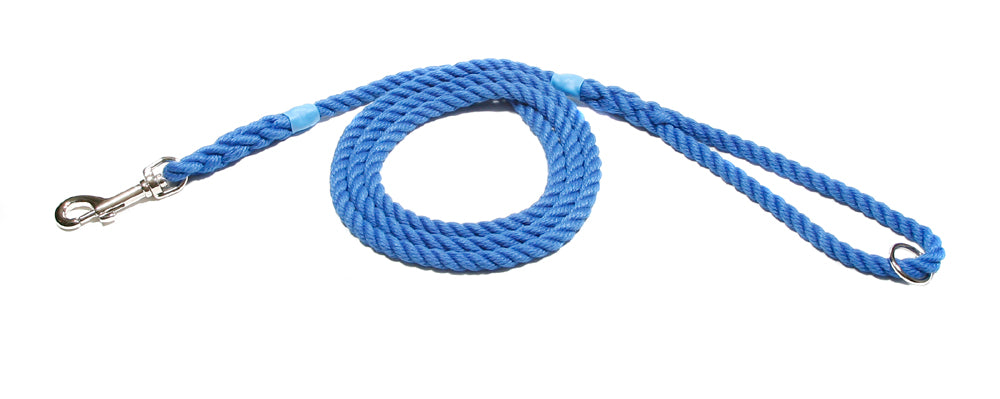 Leads with clip and ring are ideal dog leads as they can be halved in length for roadside use providing greater control of your dog or the longer length dog lead can be carried across your shoulder when your dog is off the lead. #ropedogleads #dogleads #kjkropedogleads #dogtraining #ropeleads #dogtrainingleads 