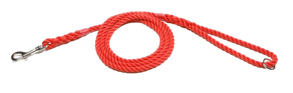 Leads with clip and ring are ideal dog leads as they can be halved in length for roadside use providing greater control of your dog or the longer length dog lead can be carried across your shoulder when your dog is off the lead. #ropedogleads #dogleads #kjkropedogleads #dogtraining #ropeleads #dogtrainingleads 