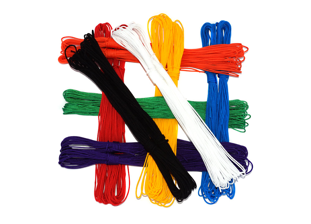 8 Plait Shiny Cord available in 2mm, 3mm and 4mm Diameter. Sold by the Metre, Hank or 100 Metres. Ideal for knot tying as it holds its shape and easy to work. Range of bold colours available . Knot tying supplies #knottying #knotting #knots #knotboards #keyringmaking #cordsupplies #colouredcord #kjkcords 