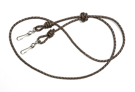 Braided Double End Leather Lanyard adjustable at Clip end - Code 413