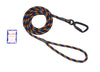 8mm Braid dog Lead with Twist Lock Swivel Carabiner. Available in Black (BK) or Silver (SV) #ropedogleads #Carabinerdogleads kjkropedogleads #dogtraining #dogleads #safetydogleads 