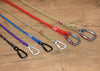 Carabiner rope dog leads for safety and security of your dog. Range of locking carabiners and sizes of lead. From 6mm braid to 12mm marine rope. Made in the UK by kjkropedogleads.co.uk #ropedogleads #carabinerdogleads #safetydogleads #lockingdogleads #ropeleads #dogtraining #workingdogs #dogwalking #braideddogleads