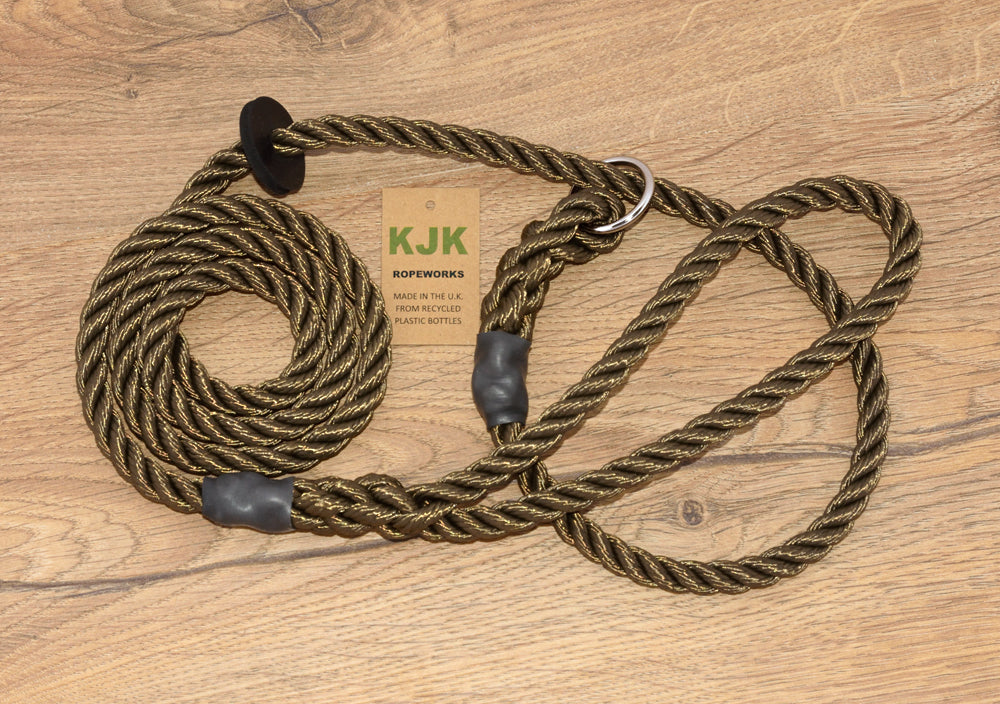 Combat Rope Lead KJK Ropeworks - 8mm Diameter Recycled Rope Slip Lead With Rubber Stop ...