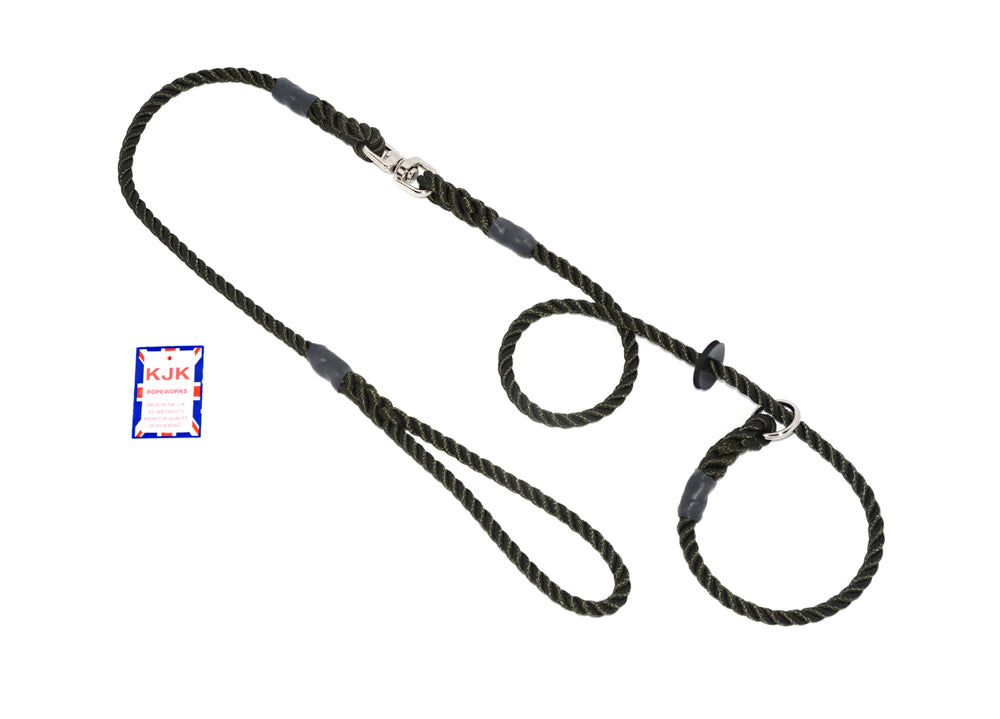 Our Rope slip lead with swivel is designed to help stop your lead from getting twisted especially if you have a dog that likes to spin on their lead. #ropedogleads #dogslipleads #dogtraining #slipleads #dogleads #gundogleads 