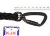 8mm Rope Carabiner Tracking Line with Twist Lock Swivel Carabiner . Can be halved in length. Available in Black (BK) or Silver (SV) Rope dog lead with safety carabiner. #ropedogleads #ropeleads #dogtraining #carabinerdogleads #safetydogleads #lockingdogleads #dogtrainingleads 