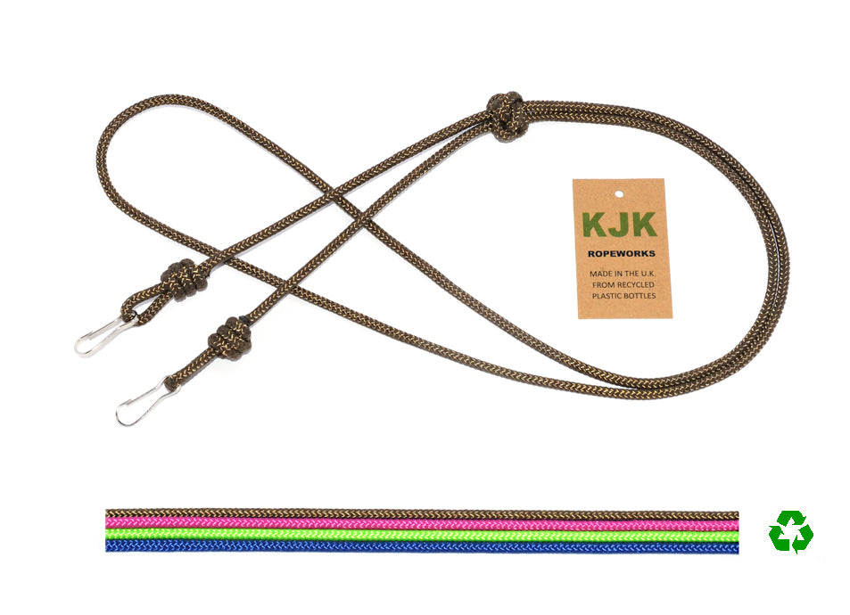 Traditional whistle lanyards. Our Eco range of 3.5mm traditional whistle lanyards are made from recycled plastic bottles and available in a range of colours. Hand made in the UK by KJK Ropeworks. Ideal for dog training #dogtraining #whistlelanyards #dogleads #ropedogleads #recycled #ecopetproducts #madeinUK #gundogleads